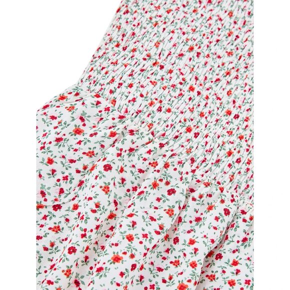 PRETTYGARDEN Women's Long Sleeve Ruffle Mini Dress, Size M, Modern Fit, Flower - Picture 4 of 4